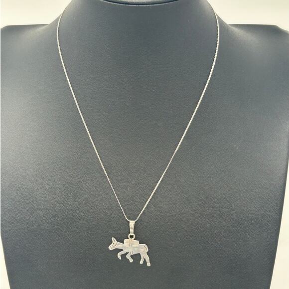 Vintage Marked 925 Donkey Necklace - Picture 1 of 9